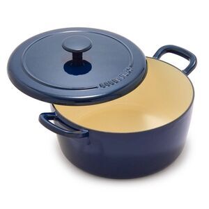 Bobby Flay -  5.5qt Cast Enamel Dutch Oven Oxford Blu Blue